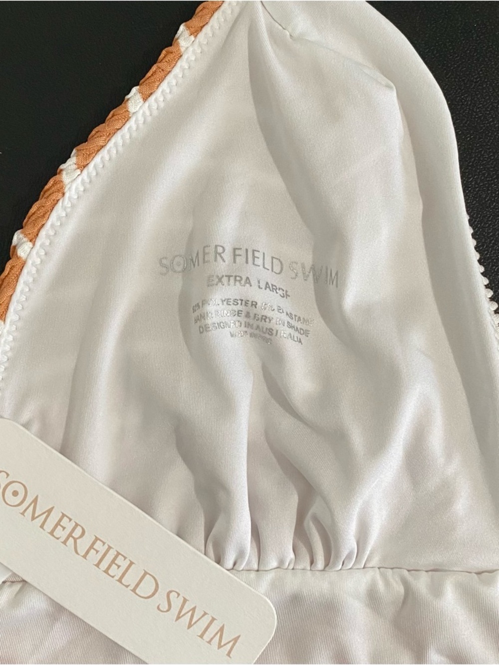 Somerfield Swim New Malindi Bikini Top Size XL Nautique Brown White Stripes - Picture 10 of 14